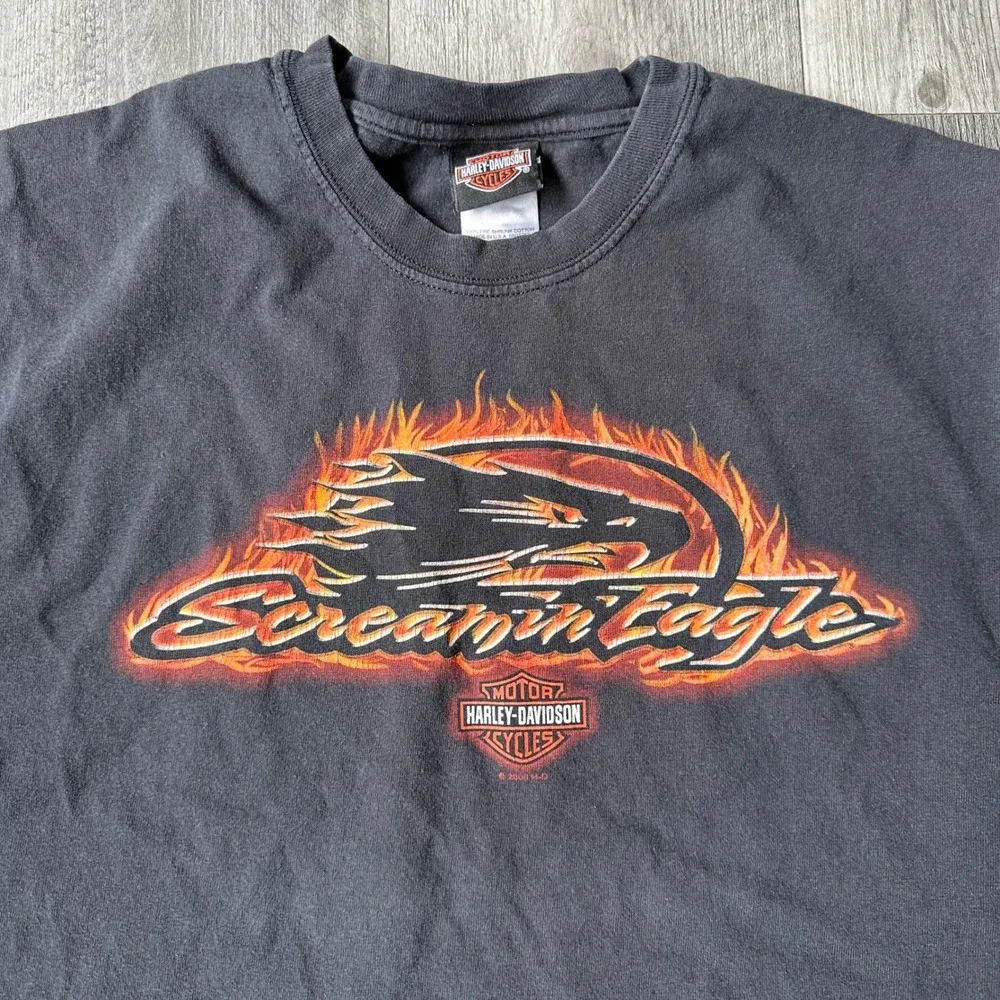 Vintage 2005 Harley-Davidson Screamin' Eagle Sleeveless Tank‎ Top Flame Design L
